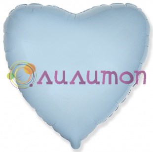 Фольгированное сердце "мистик" голубой 40 см - фото 10081