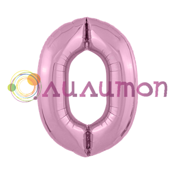 Фольгированный шар 'Цифра 0' Фламинго