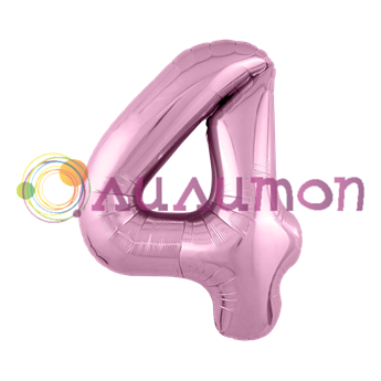 Фольгированный шар "Цифра 4" Фламинго - фото 10511