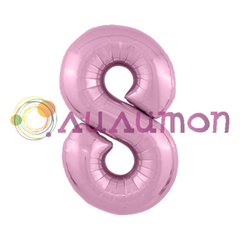 Фольгированный шар 'Цифра 8' Фламинго