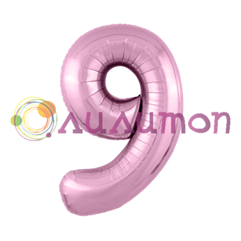 Фольгированный шар "Цифра 9" Фламинго - фото 10516