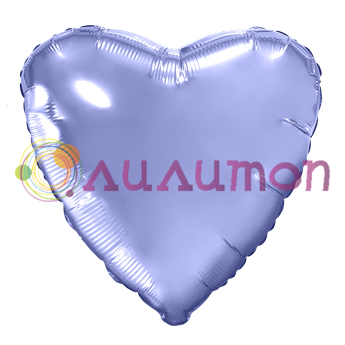 Фольгированное сердце, Пастельный фиолетовый 48см