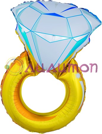 Фольгированный шар 'Кольцо с бриллиантом'
