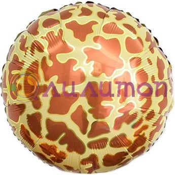 Фольгированный шар Круг "Анималистика, Жираф" - фото 10688
