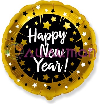 Фольгированный шар  "С Новым Годом" искры звезд 46 см - фото 10752