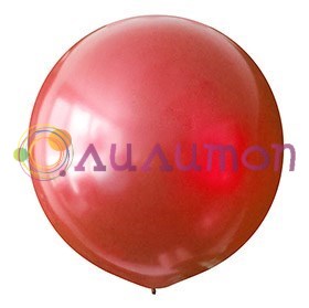 Большой красный шар металлик 80см - фото 5179