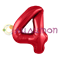 Фольгированный шар "Цифра 4" красная - фото 10313
