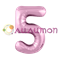 Фольгированный шар "Цифра 5" Фламинго - фото 10512