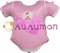 Фольгированный шар "Боди для малышки" Розовый - фото 10600