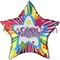 Фольгированный шар Звезда "С днем рождения! (звезды)" - фото 10617