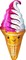 Фольгированный шар "Рожок" розовый - фото 10663