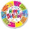Фольгированный шар Круг "С Днем рождения" (вечеринка) - фото 10695