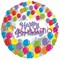 Фольгированный шар Круг "С Днем рождения" (запуск шаров) - фото 10697