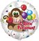 Фольгированный шар Круг "С Днем рождения" (обезьянка) - фото 10700