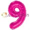 Фольгированный шар "цифра 9" розовая - фото 5096