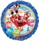 Фольгированный шар "Санта и Микки с друзьями" 46 см - фото 6506