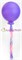 Большой лиловый шар с кистью тассел - фото 8590